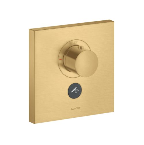 AXOR-HG-AXOR-ShowerSelect-Thermostat-HighFlow-Unterputz-eckig-fuer-1-Verbraucher-und-einen-zusaetzlichen-Abgang-Brushed-Gold-Optic-36716250 gallery number 1